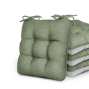 Love's cabin Memory Foam Chair Cushions Set of 2, Outdoor/Indoor Chair Pads for Dining Chairs 2 Pack, Seat Cushions for Kitchen, Dining Room, Office, Patio Chairs, 15.5"x15.5"x3.5" Green