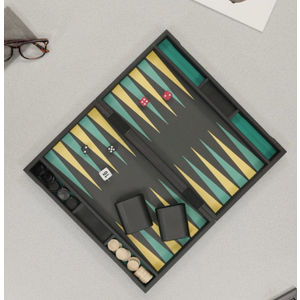 Spin Master Games Legacy Deluxe Wooden Backgammon Classic 2-Player Original Board Game Set with Cups and Dice, for Kids and Adults Aged 8 and up