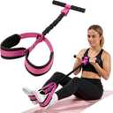 55LBS Pedal Resistance Band with Handle, Upgraded Durable Adjustable Tube Foot Pedal Device Puller Exercise Bands, for Abs Arm Leg Waist Workout, Core Pilates for Full Body Training