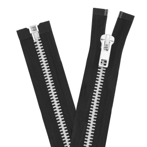 Black Metal Chain Zipper Tape with Aluminum Teeth