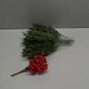 30 PCs Christmas Picks Winter Christmas Tree Stems 9.5 Inches Evergreen Pine Needle Branches 6.5 Inches Red Berry Picks for Craft Floral Arrangements Gift Wrapping Tree Decorations