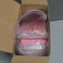 NPLUX 50 Pcs Mini Cake Pans with Lids and Spoons Aluminum Foil Mini Square Baking Cups with Lids Disposable Ramekins Cake Pans Dessert Cups for Wedding Birthday Party (Pink,5oz)