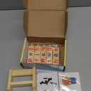 Coogam Wooden Reading Blocks Short Vowel Rods Spelling Games, Flash Cards Turning Rotating Letter Puzzle for Kids, Site Words Montessori Spinning Alphabet Learning Toy for Preschool Boys Girls