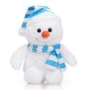 WENMOTDY Snowman Stuffed Animal Christmas Plush Toy for Family and Kids Grandchildren Lovely Cute Doll 10 inch