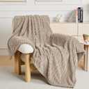 50x70 Inch Brown Throw Blanket - Soft & Fluffy Fleece, Cute & Aesthetic, Perfect for Sofa, Couch, Chair, Bed, Living Room & Bedroom, All-Season Use, Plush & Cozy Decorative Blanket