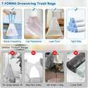 8 Gallon Trash Bags Drawstring 1.2 Mil - 100 Count White Medium Garbage Bags Unscented, 30 Liter Thick Plastic Trash Can Liners for Home Kitchen Bathroom