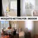 Mosquito Net for Porch/Patio/Canopy/Garden, Outdoor Sheer Tulle Curtains Mesh Net, Decoration Netting for Party Wedding Arch Draping&Ceiling Drapes Fabric, White 54x84in
