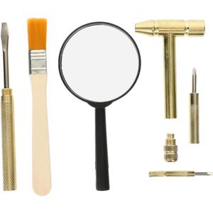 1 Set Dinosaur Dig Tools Kit: Archaeological Excavation Tool Set with Mini Hammer Chisel Brush Scraper Kit