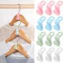 100 PCS Space Saving Hanger - Space Saver Clothes Hanger Connector with Stacking Hooks and Heavy Duty Cascading Connection