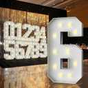 3FT Marquee Light Up Number,Marquee Numbers 3 Feet Tall, Large Led Sign for Baby Shower,Party,Birthday Decorations,Graduation,Prom(Number 6)