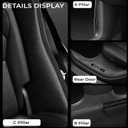 11PCS Carbon Fiber Door Sill Protector Model Y Juniper 2025 2026 8Pcs Door Sill Protector and 2Pcs Center Console Anti-Kick Pads and Rear Bumper Guard for Tesla Model Y Juniper Accessories