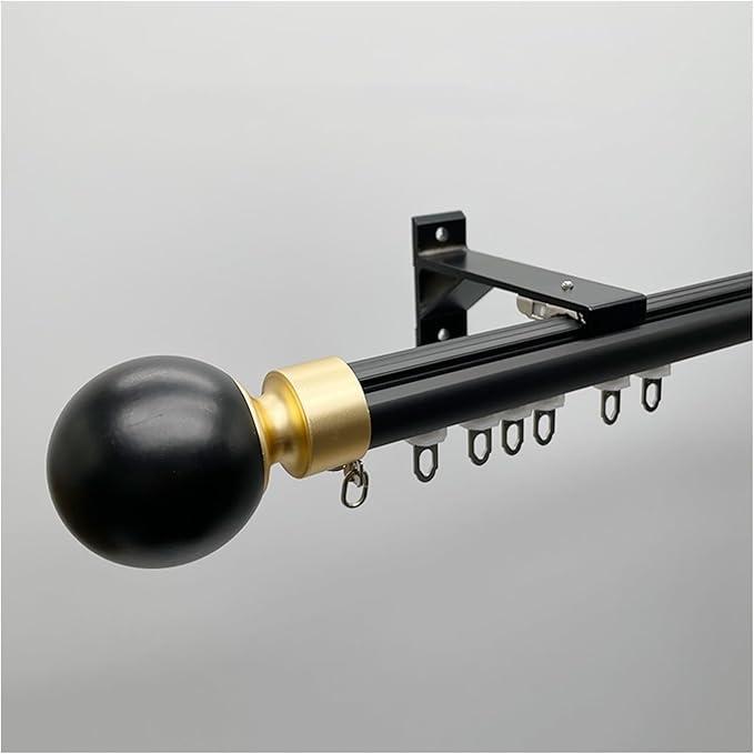1m-6m Curtain Track Wall Mounted Curtain Rod Sliding Curtain Poles Heavy-Duty Curtain Rail for Room Divider, Bedroom, Living Room (Color : B, Size : 2.8m(2 * 1.4m))
