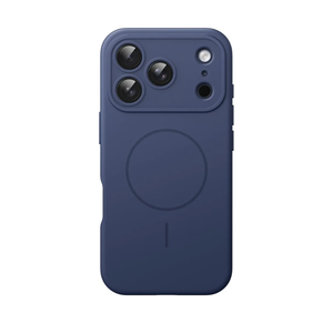 JETech Magnetic Silicone Case for iPhone 17 Pro Max 6.9-Inch, Compatible with MagSafe, Silky Soft Touch, Shock Absorbing Phone Cover with Camera Lens Protection (Dark Blue)