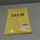 ZFLM Womens Workout High Waist Yoga Flare Leggings with Pockets Gym Running (Yellow, M)
