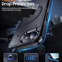 Temdan Designed for iPhone 16E Case Magnetic,[Compatible with Magsafe][Military Grade Drop Protection] Dropproof Heavy Duty Tough Rugged Shockproof Phone Case for iPhone 16E (6.1")-Black