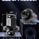 M14x1.5 Lug Nuts Set of 20 Compatible with Sequoia Landcruiser Tundra Lexus LX Black 7/8 22mm Hex Mag Washer Lug Nuts 1.85 Inch