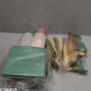 Qinyoung 388 Pcs Woodland Baby Shower Tableware Decorations Include Sage Green Brown Forest Scalloped Plate Paper Napkin Cup Plastic Cutlery for Safari Jungle Neutral Birthday Wedding, Serves 48