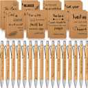 Funrous 32 Pcs Motivational Quote Pens Inspirational Notepads Mini Journal with Ballpoint Pen Small Notebooks Gift for Men Women Coworker Adult Party Favors Prize Teacher Student Office(Bible)