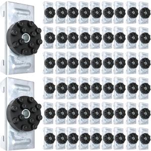 50-Pack Soundproofing Clips, Sound Isolation Clips for Walls and Ceilings, Decoupling Resilient Channel Clips for 7/8" Hat Channel, Noise Reduction for Recording Studio Home Office Apartment