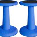 -Dynamic-, Kid Wobble Stool Pair, Wiggle Chair Flexible Seating for Preschool & Elementary Classroom, Improves Focus, Posture & ADHD/ADD-Blue 17.7 Hight' Stools Pack of 2