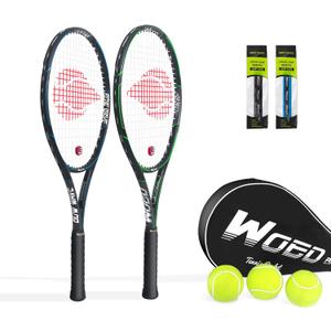 Adult 2 Player Tennis Racket Perfect for Beginner and Professional Players, 27 Speed Tennis Racquet Include Overgrips, Tennis Bag, Vibration Dampes, Covers (2 Pack-3 Ball)