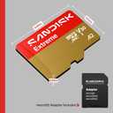 SANDISK 256GB Extreme microSD UHS-I Card - Up to 245MB/s Read Speed and 170MB/s Write Speed, 5.3K Video, 4K UHD Video, high-Performance for Action cams, Drones, Android Devices - SDSQXH9-256G-GZ6MA
