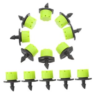 100pcs Balcony Drip Irrigation Emitter Plant Drip Watering System Adjustable Rate Irrigation Parts for Garden