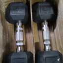 CAP Barbell 50lb Set of Coated Hex Dumbbells, 10lbx2 and 15lbx2