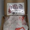 Outus Halloween Blood Splatter T-Shirt with 7 Sheet Blood Tattoo Stickers, Scary Halloween Bloodstained Horror Costume Accessories Kit for Adult Party Cosplay Masquerade Prank Makeup Props(X-Large)