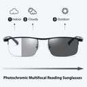 Photochromic Progressive Multifocus Reading Glasses Anti-blue Light Transition Multifocal Readers Clear Sunglasses