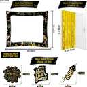 KatchOn, New Years Photo Booth Props Frame Set - 30 Inch- Pack of 38 | New Years Eve Photo Booth Props for Happy New Years Decorations 2026 | Gold Foil Fringe Curtains for NYE Decorations 2026