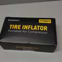 150 PSI Tire Inflator Portable Air Compressor, 12V DC Auto Shutoff Air Pump with Digital Pressure Gauge and Emergency LED Light for Car Tires, Bicycle & Balloons, Black