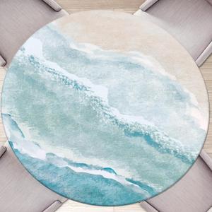 Round Tablecloth Coastal Beach Round Fitted Tablecloth with Elastic Outdoor Table Cover Fitted Tablecloths for Tables Waterproof Reusable TableCloths for Indoor and Outdoor (36''-40'')