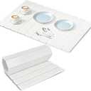 Large Stone Dish Drying Mat for Kitchen Counter, Premium Diatomaceous Earth Coaster Set for Dishes with Free Drainer Rack| Non-Slip Kitchen Sink Mat | Fast-Absorbing, Eco-Friendly (24x16 Inch, White)