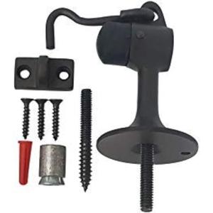 QCAA Solid Brass Door Stop, 3-15/16" Height, US10B ORB(Oil-Rubbed Bronze), Made in Taiwan, 1 Pack