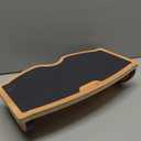 StrongTek Ergonomic Wood Foot Rest for Enhanced Circulation & Comfort, 350lbs Capacity, Rocker Balance Board for Standing Desks, Non-Slip, No Assembly, 18" Wide - Ideal for Office/Home