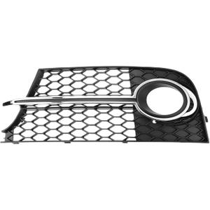 No.8J0807681K Fog Light Grill for Audi TT MK2 TTS 2011-2014 Front Left Front Lower Bumper Fog Light Cover Inserts ABS 1 Pc Black Silver Tone
