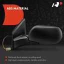 A-Premium Pair (2) Driver and Passenger Side Power Door Mirror - Compatible with Honda CR-V CRV 2012 2013 2014 - Non-Heated Manual Folding Black Smooth Outside Rear View Mirror - Replace# 76258T0AA11