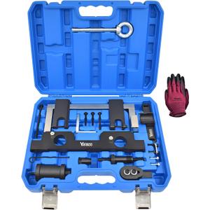 17PCS Camshaft Alignment Timing Tool Kit, Compatible with BMW N20 N26 Engine, with Flywheel Holder Tool & Balance Shaft Tool & Fuel Injector Remover Kit, 212831, 119340, 212830, 219548
