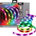 Monster Smart RGB+IC LED Strip Lights 100ft  Sound Reactive Strip Lights for Bedroom, App & Voice Control, RGB Light Strip for Room, Alexa Google Home, Razer Chroma Sync - 540 RGB+IC LED Lights