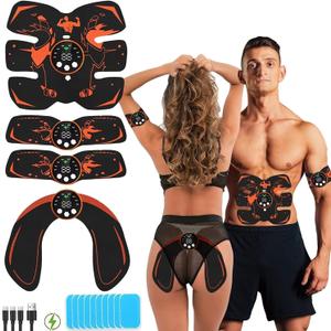 Fitness Belt, Abs Stimulator Full Body Ab/Arm/Hip Trainer Abs Trainer Electronic Toning Belts home workout equipment for Abdomen/Waist/Leg/Arm/Hip