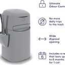 Litter Genie Easy Roll Cat Litter Disposal Pail | Odour Control, Refill Bags & Scoop