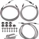 Stainless Braided Fuel Lines Kit Compatible with 1999-2003 Chevy Silverado 1500/2500/2500 HD/3500 GMC Sierra 1500/2500/2500 HD/3500 Replace 819-840 15043857 15765803