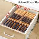 Utoplike In-drawer Knife Block Bamboo Kitchen Knife Drawer Organizer Large, handle Steak knife Holder without Knives, Fit for 16 Knife and 1 Sharpening Steel (Knives & Sharpening Not Included)