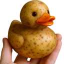 Potato Duck - Vegetable Duck Figurine, Funny Vegetable Ducks Statue Resin Veggie Ducks Gifts for Dashboard Home Office Desktop Car Accessories