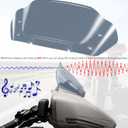 8" Wave Windshield Windscreen Wind Splitter fits for Harley Davidson CVO Street Glide FLHXSE 2023-2024, Street Glide FLHX 2024-up,FLHXU 2025-up (Smoke)