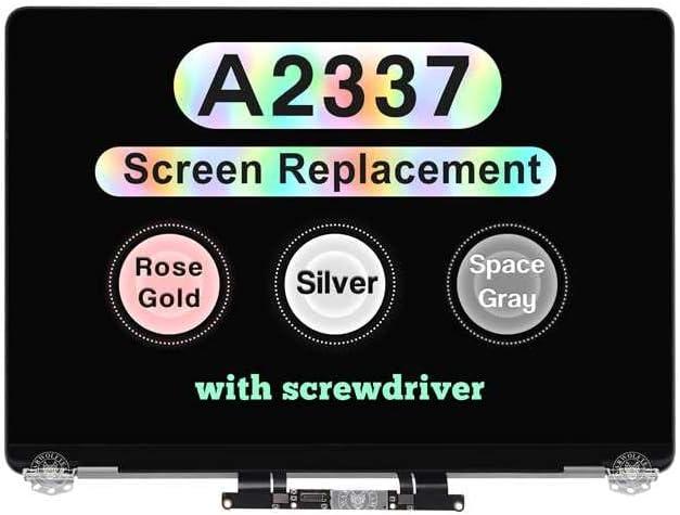 Screen Replacement for MacBook Air M1 2020 A2337 EMC 3598 Retina Full LCD Display Assembly 13.3" 2560x1600 (Space Gray)