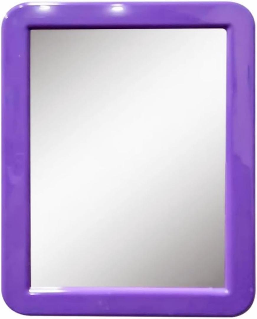 Gifts for Back to School Season,Purple Magnetic Locker Mirror - 5" x 7" Magnet Mirror for School, Bathroom, Workshop, Office,Small Mirrors for School Locker