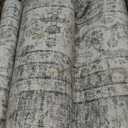 Abstract Area Rugs for Living Room 6x9 Washable Non Slip Low Pile Gray Rugs for Bedroom Dining Room Foldable Thin Beige Gray