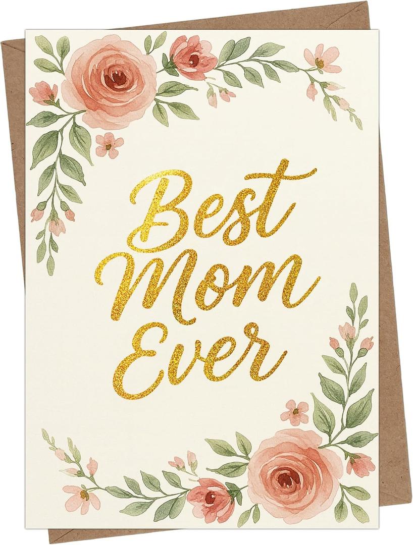 7 x Cheerin Sweet Birthday Cards with Envelope - Floral Birthday Cards for Mom from Daughter, Son, Husband - Anniversary Notecard Gift for Wife, Mama, Grandmom - Bday Cards 5x7''